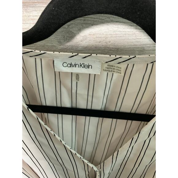 Calvin Klein Pinstripe Wrap Blouse - Professional- Size XL - Picture 2 of 3